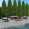 Flash Furniture 4 Piece Brown Patio Set with Beige Cushions JJ-S312-BNBG-GG - alternate 1